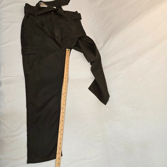 GOOD AMERICAN Hunter Green Belt Hi-Rise Drapey Cargo Pant Size 6/28 New NO Tag! - Picture 13 of 16